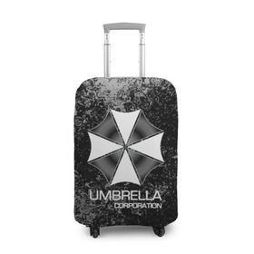 Чехол для чемодана 3D с принтом UMBRELLA CORP в Петрозаводске, 86% полиэфир, 14% спандекс | двустороннее нанесение принта, прорези для ручек и колес | biohazard | biohazard 7 | crocodile | fang | game | hand | monster | new umbrella | resident evil | resident evil 7 | umbrella | umbrella corp | umbrella corporation | zombie | обитель