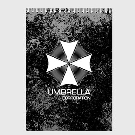 Скетчбук с принтом UMBRELLA CORP в Петрозаводске, 100% бумага
 | 48 листов, плотность листов — 100 г/м2, плотность картонной обложки — 250 г/м2. Листы скреплены сверху удобной пружинной спиралью | biohazard | biohazard 7 | crocodile | fang | game | hand | monster | new umbrella | resident evil | resident evil 7 | umbrella | umbrella corp | umbrella corporation | zombie | обитель