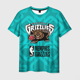 Мужская футболка 3D с принтом Memphis Grizzlies 12 в Петрозаводске, 100% полиэфир | прямой крой, круглый вырез горловины, длина до линии бедер | Тематика изображения на принте: 