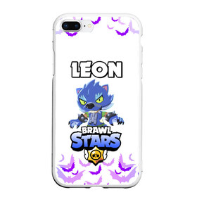 Чехол для iPhone 7Plus/8 Plus матовый с принтом Brawl stars leon оборотень в Петрозаводске, Силикон | Область печати: задняя сторона чехла, без боковых панелей | bea | bib | brawl stars | crow | el brown | leon | max | nita | sally leon | shark | акула | биа | биби | бравл старс | ворон | игра | леон | макс | нита | оборотень | салли леон | сэлли леон | шарк | эл браун