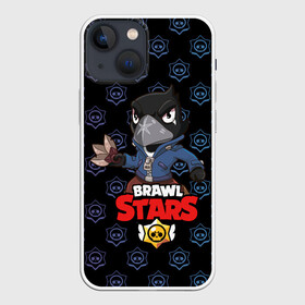 Чехол для iPhone 13 mini с принтом BRAWL STARS CROW. в Петрозаводске,  |  | bea | bibi | brawl stars | colt | crow | el brown | leon | leon shark | max | nita | sally leon | shark | акула | беа | берли | биби | бравл старс | браун | ворон | кольт | леон | леон акула | макс | нита | шелли