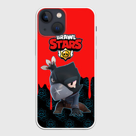 Чехол для iPhone 13 mini с принтом BRAWL STARS CROW. в Петрозаводске,  |  | bea | bibi | brawl stars | colt | crow | el brown | leon | leon shark | max | nita | sally leon | shark | акула | беа | берли | биби | бравл старс | браун | ворон | кольт | леон | леон акула | макс | нита | шелли