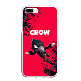 Чехол для iPhone 7Plus/8 Plus матовый с принтом BRAWL STARS CROW в Петрозаводске, Силикон | Область печати: задняя сторона чехла, без боковых панелей | bea | bibi | brawl stars | colt | crow | el brown | leon | leon shark | max | nita | sally leon | shark | акула | беа | берли | биби | бравл старс | браун | ворон | кольт | леон | леон акула | макс | нита | шелли