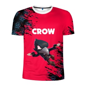 Мужская футболка 3D спортивная с принтом BRAWL STARS CROW. в Петрозаводске, 100% полиэстер с улучшенными характеристиками | приталенный силуэт, круглая горловина, широкие плечи, сужается к линии бедра | bea | bibi | brawl stars | colt | crow | el brown | leon | leon shark | max | nita | sally leon | shark | акула | беа | берли | биби | бравл старс | браун | ворон | кольт | леон | леон акула | макс | нита | шелли