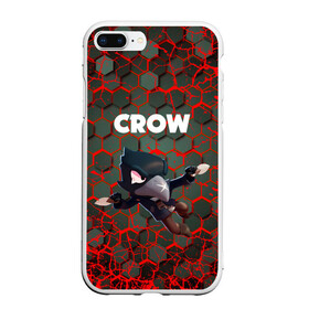 Чехол для iPhone 7Plus/8 Plus матовый с принтом BRAWL STARS CROW в Петрозаводске, Силикон | Область печати: задняя сторона чехла, без боковых панелей | bea | bibi | brawl stars | colt | crow | el brown | leon | leon shark | max | nita | sally leon | shark | акула | беа | берли | биби | бравл старс | браун | ворон | кольт | леон | леон акула | макс | нита | шелли