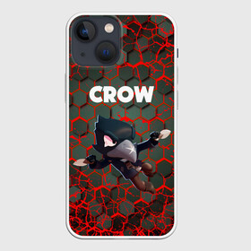 Чехол для iPhone 13 mini с принтом BRAWL STARS CROW. в Петрозаводске,  |  | bea | bibi | brawl stars | colt | crow | el brown | leon | leon shark | max | nita | sally leon | shark | акула | беа | берли | биби | бравл старс | браун | ворон | кольт | леон | леон акула | макс | нита | шелли