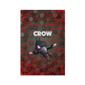 Обложка для паспорта матовая кожа с принтом BRAWL STARS CROW. в Петрозаводске, натуральная матовая кожа | размер 19,3 х 13,7 см; прозрачные пластиковые крепления | Тематика изображения на принте: bea | bibi | brawl stars | colt | crow | el brown | leon | leon shark | max | nita | sally leon | shark | акула | беа | берли | биби | бравл старс | браун | ворон | кольт | леон | леон акула | макс | нита | шелли