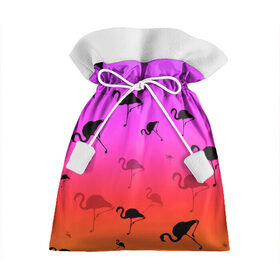 Подарочный 3D мешок с принтом Фламинго в Петрозаводске, 100% полиэстер | Размер: 29*39 см | минимализм | прикольные картинки | прикольные надписи | розовый фламинго | фламинго