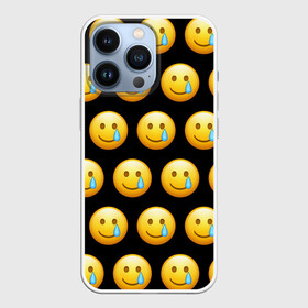 Чехол для iPhone 13 Pro с принтом New Emoji в Петрозаводске,  |  | crying | emoji | smile | smiling face with tear | tear | плачущий | слеза | смайлик | улыбка | эмодзи