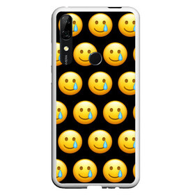 Чехол для Honor P Smart Z с принтом New Emoji в Петрозаводске, Силикон | Область печати: задняя сторона чехла, без боковых панелей | Тематика изображения на принте: crying | emoji | smile | smiling face with tear | tear | плачущий | слеза | смайлик | улыбка | эмодзи