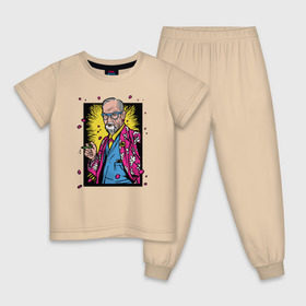 Детская пижама хлопок с принтом Зигмунд Фрейд в Петрозаводске, 100% хлопок |  брюки и футболка прямого кроя, без карманов, на брюках мягкая резинка на поясе и по низу штанин
 | freud | sigmund | зигмунд | психолог | психология | фрейд