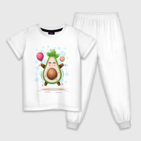 Детская пижама хлопок с принтом АВОКАДО в Петрозаводске, 100% хлопок |  брюки и футболка прямого кроя, без карманов, на брюках мягкая резинка на поясе и по низу штанин
 | avocado | character | cute pictures | exotic | fruit | nut | vegan | vegetables | vegetarian | авокадо | веган | вегетарианец | милые картинки | овощи | орех | персонаж | фрукты | экзотика