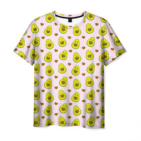 Мужская футболка 3D с принтом АВОКАДО в Петрозаводске, 100% полиэфир | прямой крой, круглый вырез горловины, длина до линии бедер | avocado | character | cute pictures | exotic | fruit | nut | vegan | vegetables | vegetarian | авокадо | веган | вегетарианец | милые картинки | овощи | орех | персонаж | фрукты | экзотика