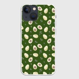Чехол для iPhone 13 mini с принтом АВОКАДО в Петрозаводске,  |  | avocado | character | cute pictures | exotic | fruit | nut | vegan | vegetables | vegetarian | авокадо | веган | вегетарианец | милые картинки | овощи | орех | персонаж | фрукты | экзотика