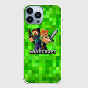 Чехол для iPhone 13 Pro Max с принтом MINECRAFT в Петрозаводске,  |  | Тематика изображения на принте: block | creeper | cube | minecraft | pixel | блок | геометрия | крафт | крипер | кубики | майнкрафт | пиксели