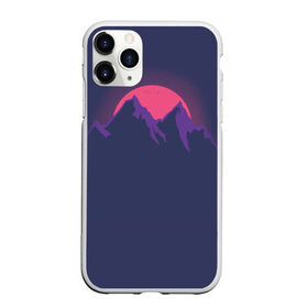 Чехол для iPhone 11 Pro Max матовый с принтом Mountain sunset в Петрозаводске, Силикон |  | mountain | sunset. purple. фиолетовый | vector | арт | вектор | горы | закат | принт | природа