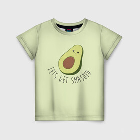 Детская футболка 3D с принтом Авокадо в Петрозаводске, 100% гипоаллергенный полиэфир | прямой крой, круглый вырез горловины, длина до линии бедер, чуть спущенное плечо, ткань немного тянется | авокадо | мемы | минимализм | прикольные картинки | прикольные надписи | растение | фрукт
