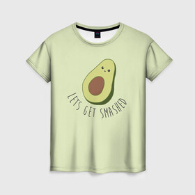 Женская футболка 3D с принтом Авокадо в Петрозаводске, 100% полиэфир ( синтетическое хлопкоподобное полотно) | прямой крой, круглый вырез горловины, длина до линии бедер | авокадо | мемы | минимализм | прикольные картинки | прикольные надписи | растение | фрукт