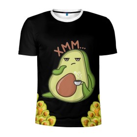 Мужская футболка 3D спортивная с принтом Авокадо в Петрозаводске, 100% полиэстер с улучшенными характеристиками | приталенный силуэт, круглая горловина, широкие плечи, сужается к линии бедра | авокадо | веган | еда блогеров | мемы | минимализм | прикольные картинки | прикольные надписи | растение | смешное авокадо | фрукт