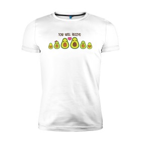 Мужская футболка премиум с принтом Авокадо в Петрозаводске, 92% хлопок, 8% лайкра | приталенный силуэт, круглый вырез ворота, длина до линии бедра, короткий рукав | авокадо | веган | еда блогеров | мемы | минимализм | прикольные картинки | прикольные надписи | растение | смешное авокадо | фрукт