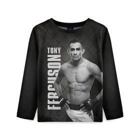 Детский лонгслив 3D с принтом Tony Ferguson в Петрозаводске, 100% полиэстер | длинные рукава, круглый вырез горловины, полуприлегающий силуэт
 | Тематика изображения на принте: el cucuy | ferguson | mma | tony | tony ferguson | ufc | арманн | бокс | борьба | джиу джитсу | кукуй | тони | тони фергюсон | фергюсон | эль | эль кукуй | энтони