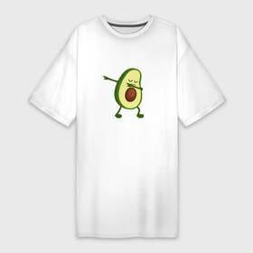 Платье-футболка хлопок с принтом Авокадо в Петрозаводске,  |  | авокадо | веган | еда блогеров | мемы | минимализм | прикольные картинки | прикольные надписи | растение | смешное авокадо | фрукт