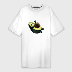 Платье-футболка хлопок с принтом Авокадо в Петрозаводске,  |  | авокадо | веган | еда блогеров | мемы | минимализм | прикольные картинки | прикольные надписи | растение | смешное авокадо | фрукт
