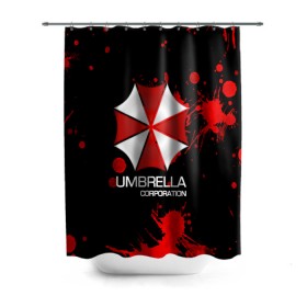 Штора 3D для ванной с принтом UMBRELLA CORP в Петрозаводске, 100% полиэстер | плотность материала — 100 г/м2. Стандартный размер — 146 см х 180 см. По верхнему краю — пластиковые люверсы для креплений. В комплекте 10 пластиковых колец | biohazard | biohazard 7 | crocodile | fang | game | hand | monster | new umbrella | resident evil | resident evil 7 | umbrella | umbrella corp | umbrella corporation | zombie | обитель