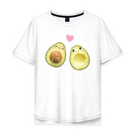 Мужская футболка хлопок Oversize с принтом Авокадо в Петрозаводске, 100% хлопок | свободный крой, круглый ворот, “спинка” длиннее передней части | авокадо | веган | еда блогеров | мемы | минимализм | прикольные картинки | прикольные надписи | растение | смешное авокадо | фрукт