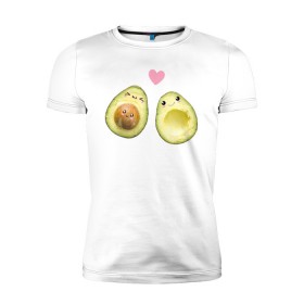 Мужская футболка премиум с принтом Авокадо в Петрозаводске, 92% хлопок, 8% лайкра | приталенный силуэт, круглый вырез ворота, длина до линии бедра, короткий рукав | авокадо | веган | еда блогеров | мемы | минимализм | прикольные картинки | прикольные надписи | растение | смешное авокадо | фрукт