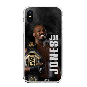 Чехол для iPhone XS Max матовый с принтом Jon Jones Джон Джонс в Петрозаводске, Силикон | Область печати: задняя сторона чехла, без боковых панелей | jon | jon jones | jones | mma | ufc | бои без правил | джон | джон джонс | джонс | микс файт | мма