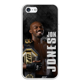 Чехол для iPhone 5/5S матовый с принтом Jon Jones Джон Джонс в Петрозаводске, Силикон | Область печати: задняя сторона чехла, без боковых панелей | jon | jon jones | jones | mma | ufc | бои без правил | джон | джон джонс | джонс | микс файт | мма