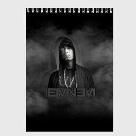 Скетчбук с принтом EMINEM в Петрозаводске, 100% бумага
 | 48 листов, плотность листов — 100 г/м2, плотность картонной обложки — 250 г/м2. Листы скреплены сверху удобной пружинной спиралью | eminem | marshall bruce mathers | music to be murdered by | rap | американский рэпер | зарубежный реп | маршалл брюс мэтерс | музыка | реп | рэпер | эм | эминем