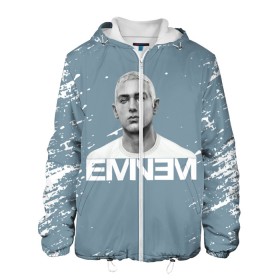 Мужская куртка 3D с принтом EMINEM. в Петрозаводске, ткань верха — 100% полиэстер, подклад — флис | прямой крой, подол и капюшон оформлены резинкой с фиксаторами, два кармана без застежек по бокам, один большой потайной карман на груди. Карман на груди застегивается на липучку | eminem | marshall bruce mathers | music to be murdered by | rap | американский рэпер | зарубежный реп | маршалл брюс мэтерс | музыка | реп | рэпер | эм | эминем