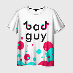 Мужская футболка 3D с принтом ТИК ТОК в Петрозаводске, 100% полиэфир | прямой крой, круглый вырез горловины, длина до линии бедер | bad guy | tik tok | tiktok | тик ток | тикток