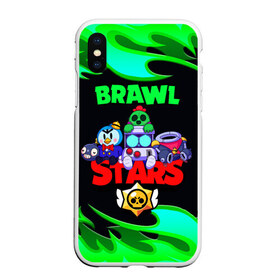 Чехол для iPhone XS Max матовый с принтом BRAWL STARS Пламя в Петрозаводске, Силикон | Область печати: задняя сторона чехла, без боковых панелей | 8 | 8bit | bit | brawl | brawlstars | crow | leon | leonskin | max | mr p | sally | virus | бит | бравл | игра | леон | макс | молнии | мультик | пламя | старc | старз