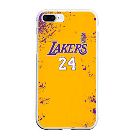 Чехол для iPhone 7Plus/8 Plus матовый с принтом KOBE BRYANT в Петрозаводске, Силикон | Область печати: задняя сторона чехла, без боковых панелей | 24 | kobebryant | lakers | nba | баскетбол | баскетболист | коби брайант | лейкерс | нба | спорт