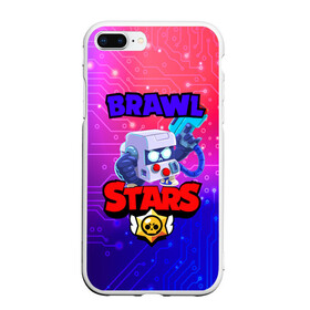 Чехол для iPhone 7Plus/8 Plus матовый с принтом Brawl Stars 8 BIT в Петрозаводске, Силикон | Область печати: задняя сторона чехла, без боковых панелей | 8 | 8bit | bit | brawl | brawlstars | crow | leon | leonskin | max | mr p | sally | virus | бит | бравл | игра | леон | макс | молнии | мультик | пламя | старc | старз