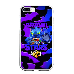 Чехол для iPhone 7Plus/8 Plus матовый с принтом BRAWL STARS LEON WOLF BAT в Петрозаводске, Силикон | Область печати: задняя сторона чехла, без боковых панелей | 8 | 8bit | bit | brawl | brawlstars | crow | leon | leonskin | max | mr p | sally | virus | бит | бравл | игра | леон | макс | молнии | мультик | пламя | старc | старз