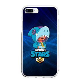 Чехол для iPhone 7Plus/8 Plus матовый с принтом Brawl stars leon shark в Петрозаводске, Силикон | Область печати: задняя сторона чехла, без боковых панелей | bea | bib | brawl stars | crow | el brown | leon | max | nita | sally leon | shark | акула | биа | биби | бравл старс | ворон | игра | леон | макс | нита | оборотень | салли леон | сэлли леон | шарк | эл браун