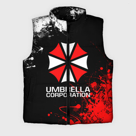 Мужской жилет утепленный 3D с принтом UMBRELLA CORPORATION. в Петрозаводске,  |  | corp | corporation | resident evil | umbrella | umbrella corporation | зомби апокалипсис | зонт | игра