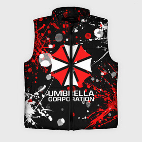 Мужской жилет утепленный 3D с принтом UMBRELLA CORPORATION. в Петрозаводске,  |  | corp | corporation | resident evil | umbrella | umbrella corporation | зомби апокалипсис | зонт | игра