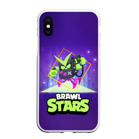 Чехол для iPhone XS Max матовый с принтом Brawl Stars Virus 8-Bit в Петрозаводске, Силикон | Область печати: задняя сторона чехла, без боковых панелей | bo | brawl | brock | bull | colt | dynamike | elprimo | jessie | leon | moba | nita | shelly | stars | бо | брок | булл | джесси | динамайк | кольт | леон | нита | шелли | эльпримо