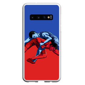 Чехол для Samsung Galaxy S10 с принтом Борьба в Петрозаводске, Силикон | Область печати: задняя сторона чехла, без боковых панелей | Тематика изображения на принте: sport | wrestling | борьба | вольная | греко римская | единоборство | спорт