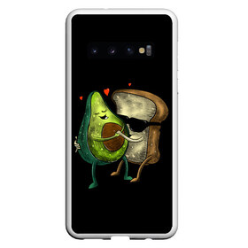 Чехол для Samsung Galaxy S10 с принтом Love в Петрозаводске, Силикон | Область печати: задняя сторона чехла, без боковых панелей | avocado | avocato | avogato | cat | cats | авокадо | авокато | авокот | картинка | картинки | кот | коте | котэ | прикольная | прикольные
