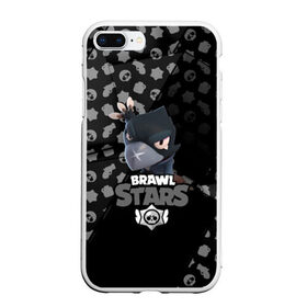 Чехол для iPhone 7Plus/8 Plus матовый с принтом BRAWL STARS CROW в Петрозаводске, Силикон | Область печати: задняя сторона чехла, без боковых панелей | 8 bit | bibi | brawl stars | brock | bull | crow | dinomike | el primo | leon | mobile game | nita | poko | ricochet | stars | tara | бравл старс | ворон | леон | мобильные игры