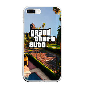 Чехол для iPhone 7Plus/8 Plus матовый с принтом Grand Theft Auto в Петрозаводске, Силикон | Область печати: задняя сторона чехла, без боковых панелей | grand theft auto 2 | grand theft auto 3 | grand theft auto v | grand theft auto: san andreas | grand theft auto: vice city | gta 1 | gta 2 | gta 3 | gta 4 | gta 5 | gta online | gta v | город | игры