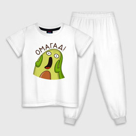 Детская пижама хлопок с принтом Авокадо в Петрозаводске, 100% хлопок |  брюки и футболка прямого кроя, без карманов, на брюках мягкая резинка на поясе и по низу штанин
 | 