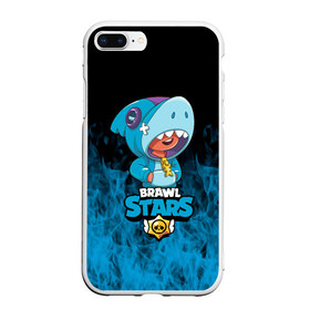 Чехол для iPhone 7Plus/8 Plus матовый с принтом Brawl stars leon shark в Петрозаводске, Силикон | Область печати: задняя сторона чехла, без боковых панелей | bea | bib | brawl stars | crow | el brown | leon | max | nita | sally leon | shark | акула | биа | биби | бравл старс | ворон | игра | леон | макс | нита | оборотень | салли леон | сэлли леон | шарк | эл браун