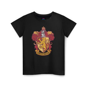 Детская футболка хлопок с принтом Coat of gryffindor в Петрозаводске, 100% хлопок | круглый вырез горловины, полуприлегающий силуэт, длина до линии бедер | vdgerir | гарри поттер | гриффиндор | дамблдор | добби | слизерин | хогвартс